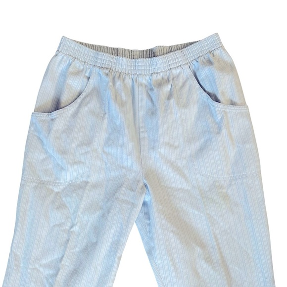 PK Elliot Blue Striped Cotton Casual Pants M Short - Picture 6 of 9